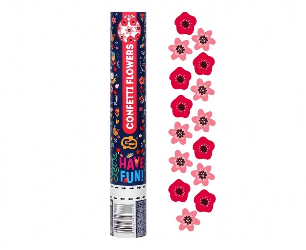 CONFETTI PNEUMATIC FLOWERS, HAVE FUN, 30 CM GODAN